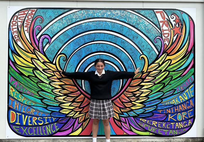 Mural embodies school’s values