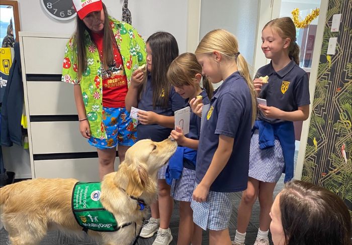 Therapy dog for Hampstead School