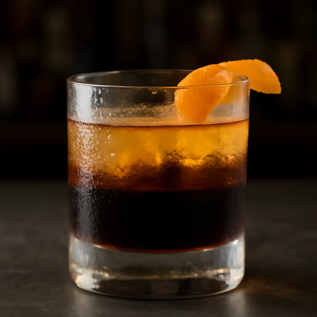 Black Russian Layered Cocktail