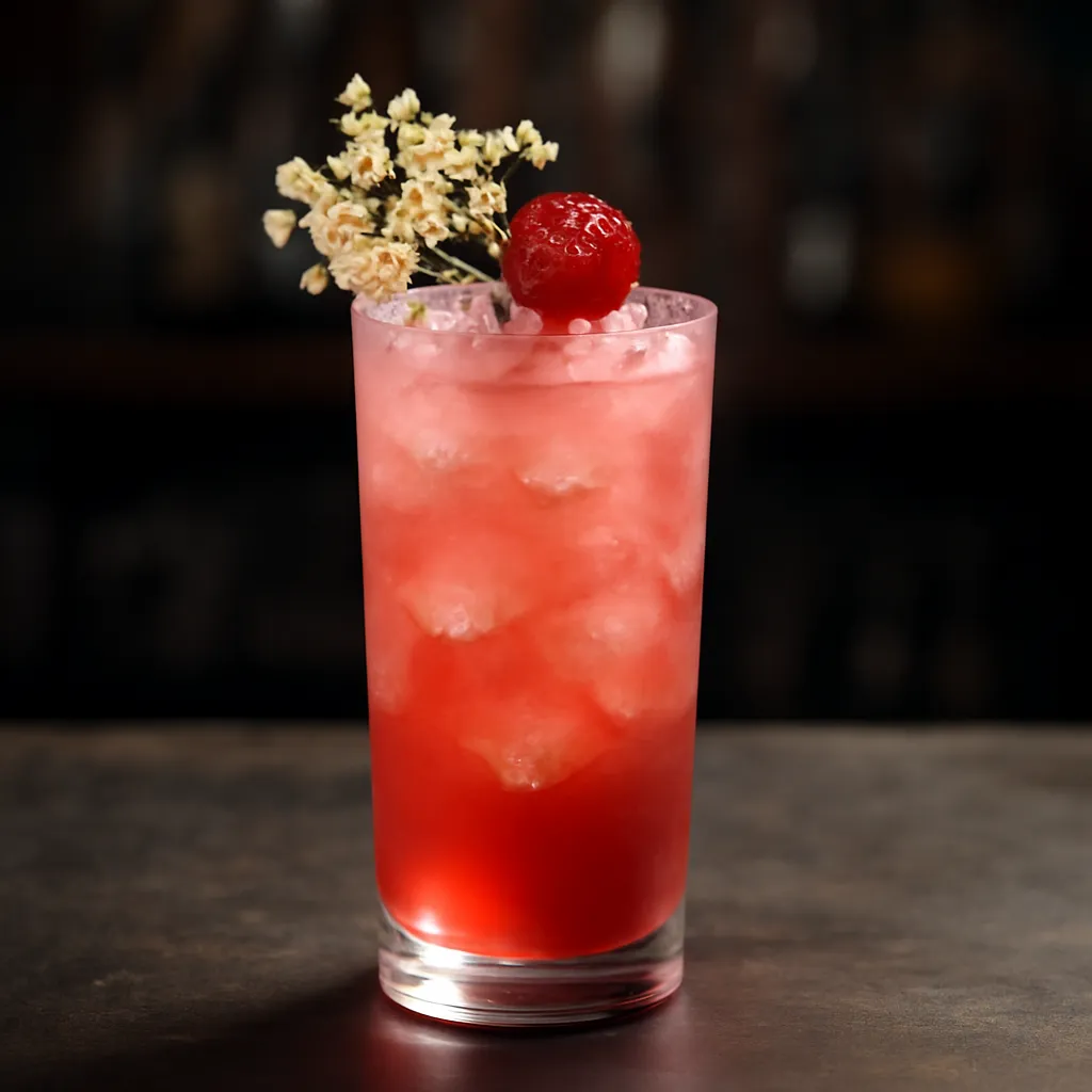 Elderflower Raspberry Collins