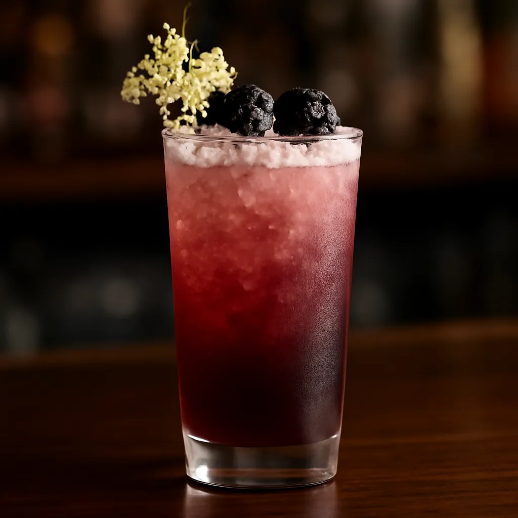Elderflower Blackberry Collins
