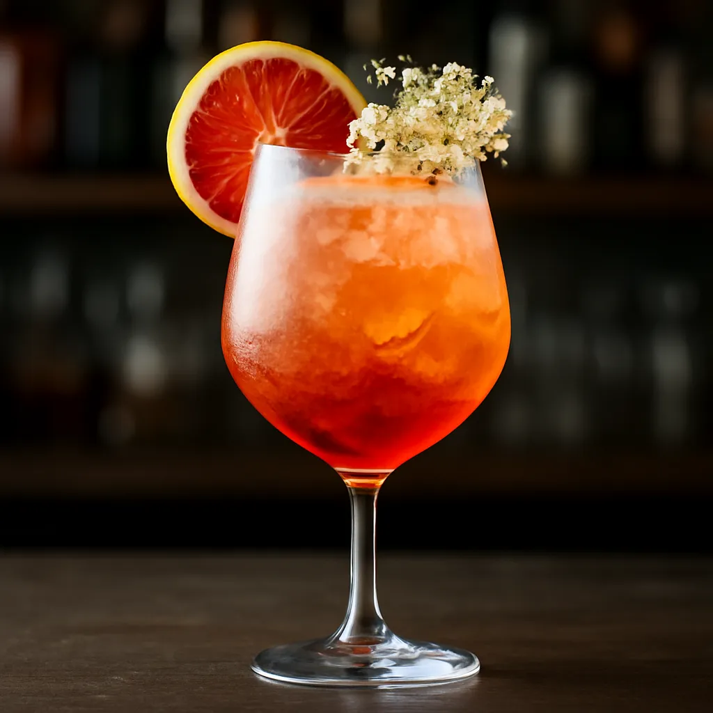 Elderflower Blood Orange Spritz