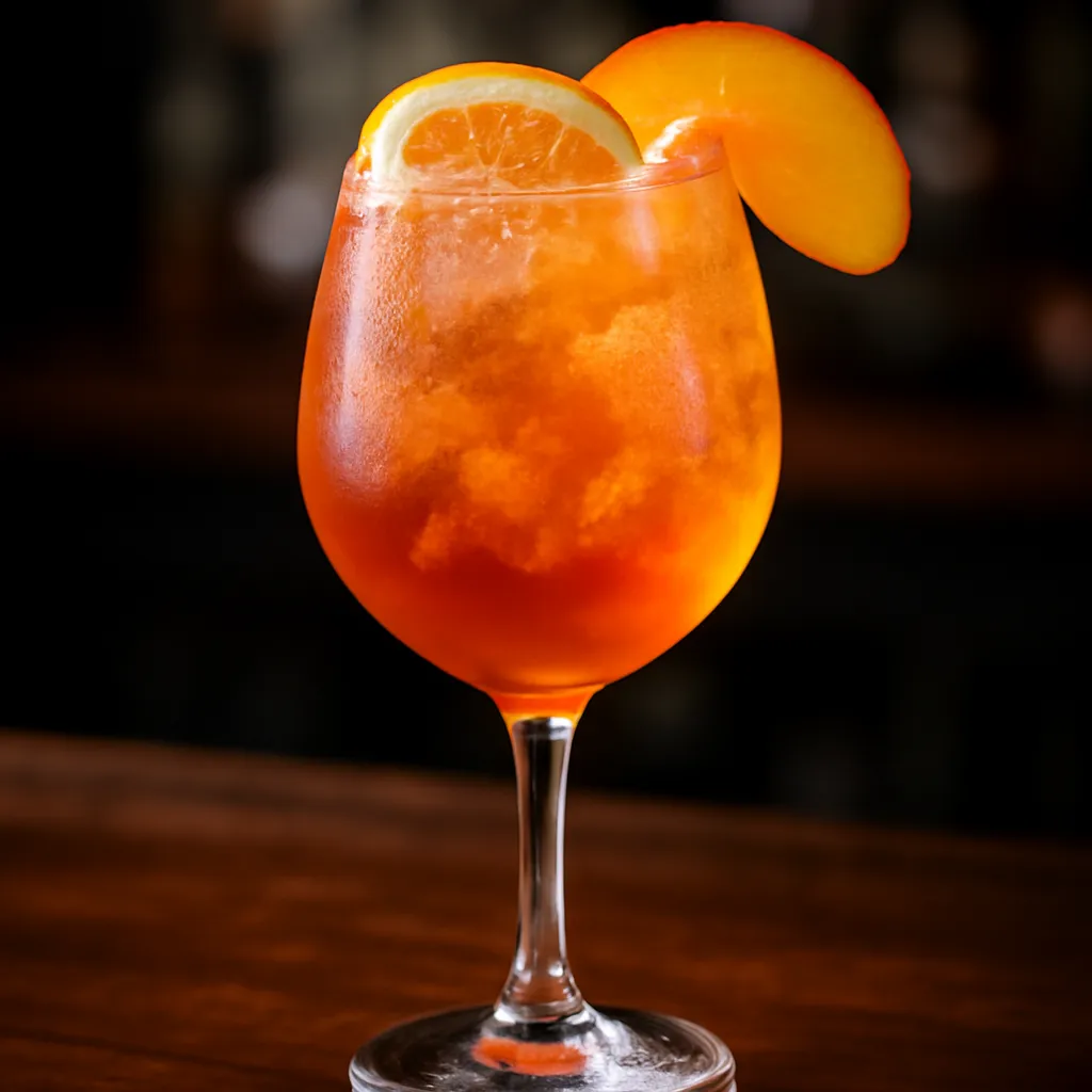Aperol Spritz with Peach