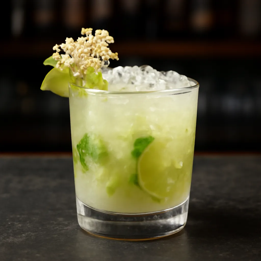 Elderflower Caipirinha