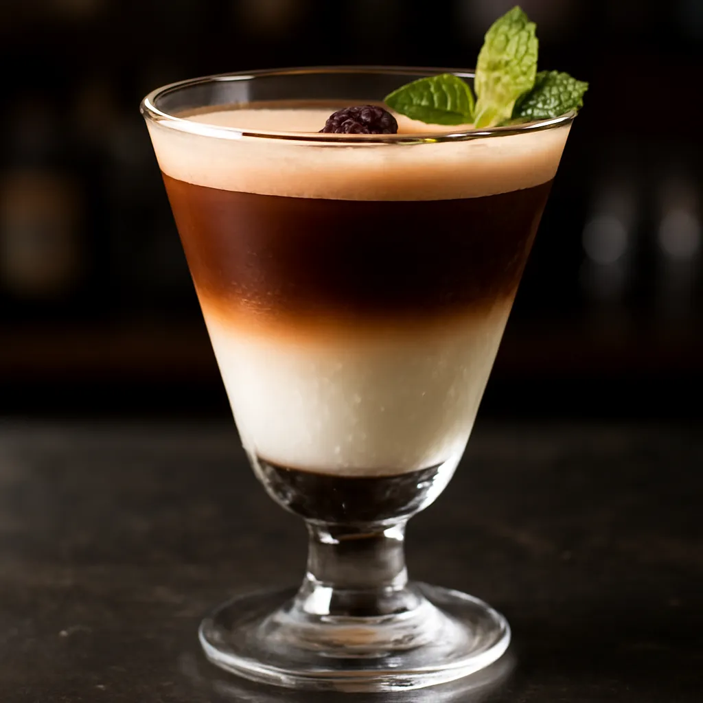 Layered Mudslide Cocktail