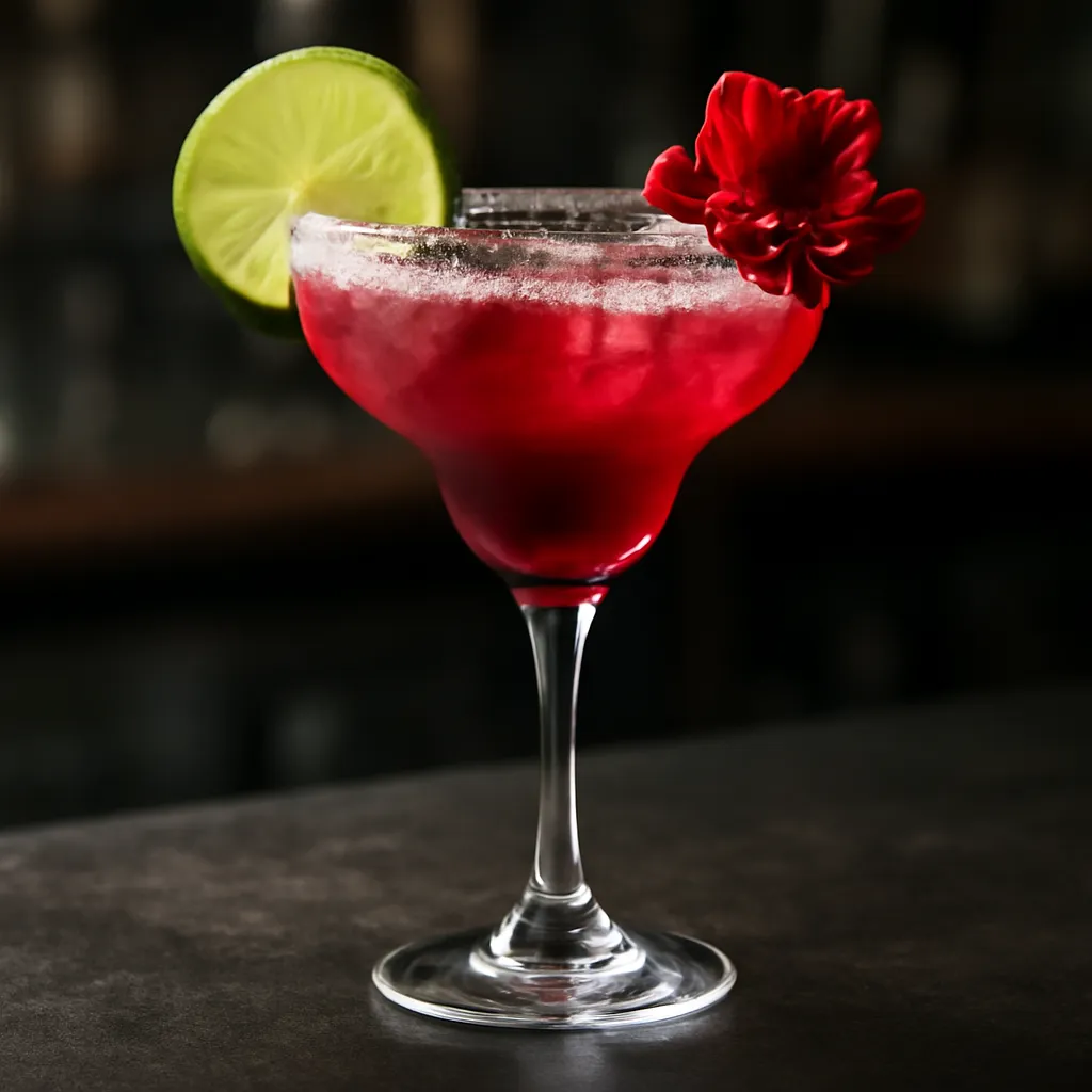 Mezcal Margarita with Hibiscus
