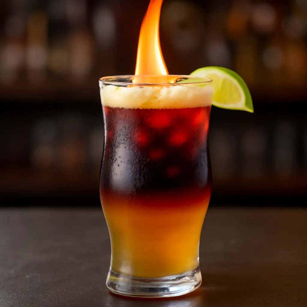 Flaming Dr. Pepper (Layered)