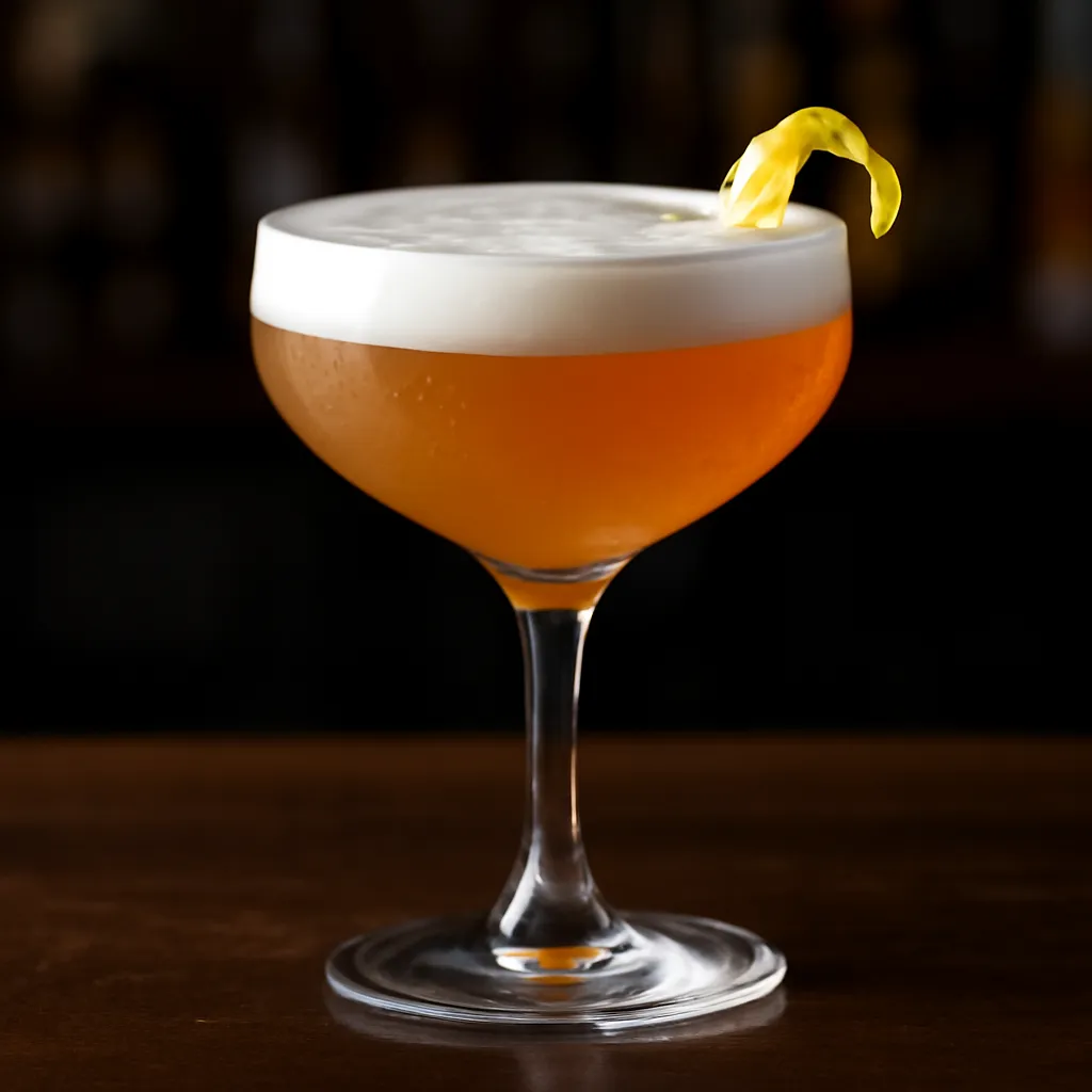 Armagnac Sour with Egg White