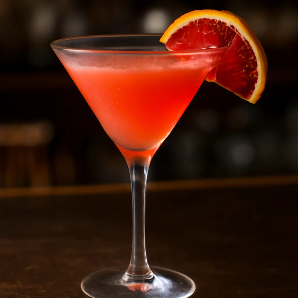 Sake Martini Blood Orange