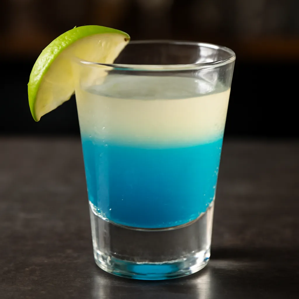 Blue Lagoon Shot (Layered)
