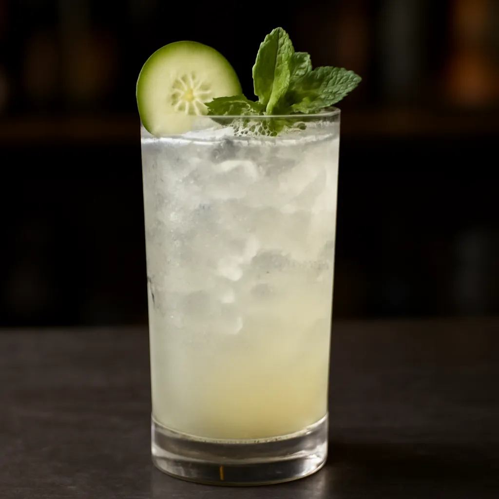 Bourbon Cucumber Collins