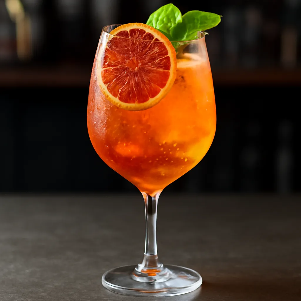 Aperol Spritz with Blood Orange