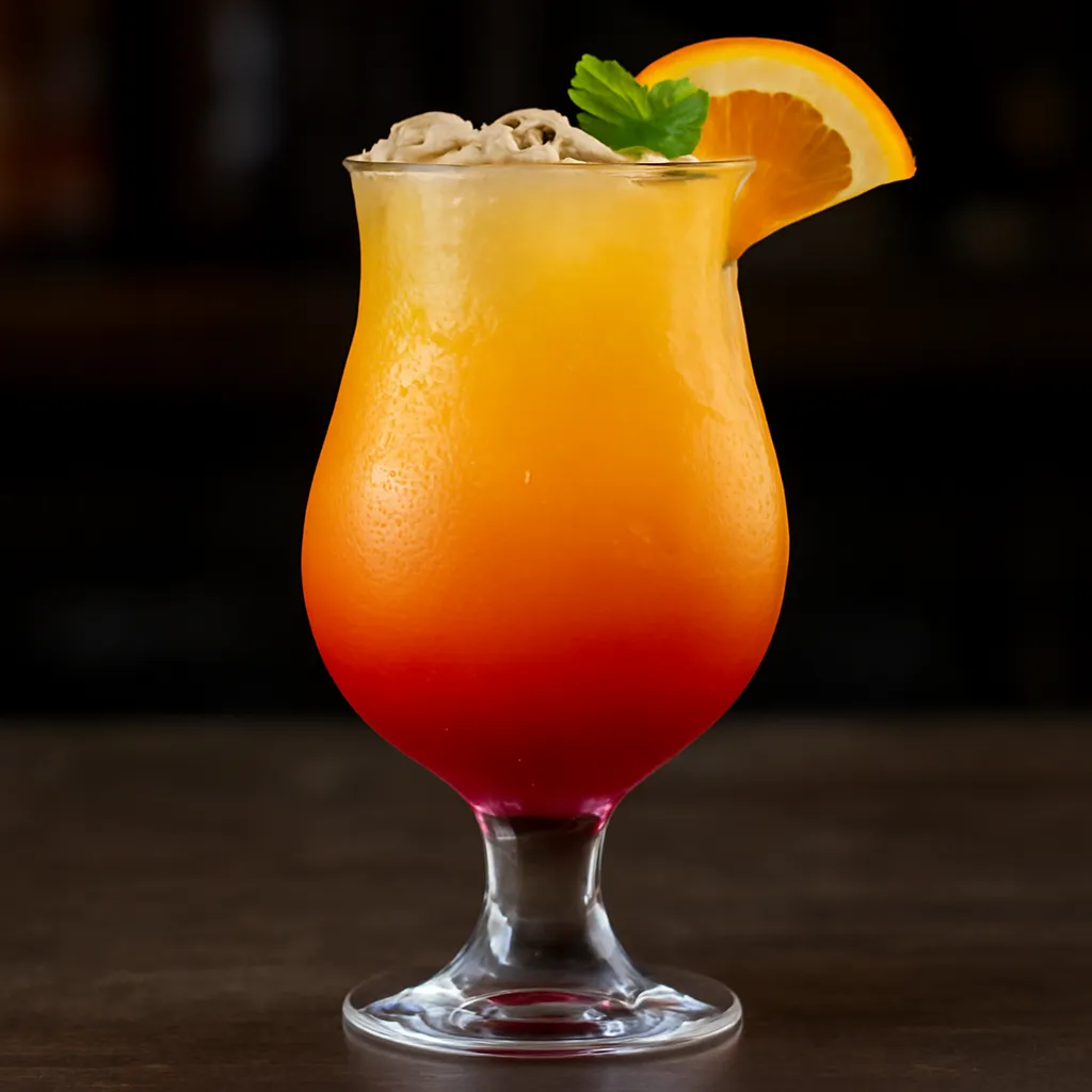 Layered Sunset Cocktail