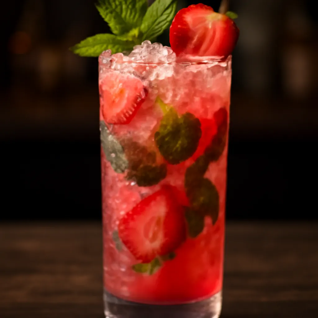 Sake Strawberry Mojito