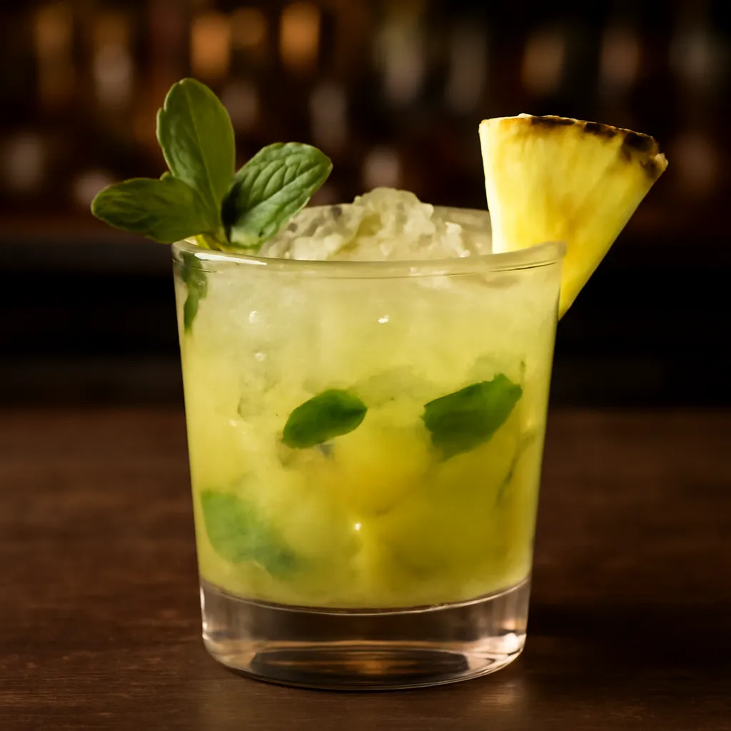 Caipirinha de Abacaxi com Hortelã