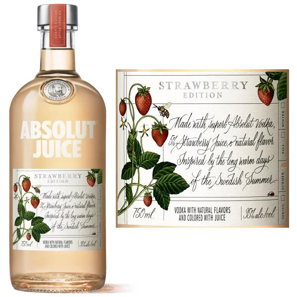 Absolut Juice Strawberry Edition Vodka 750Ml