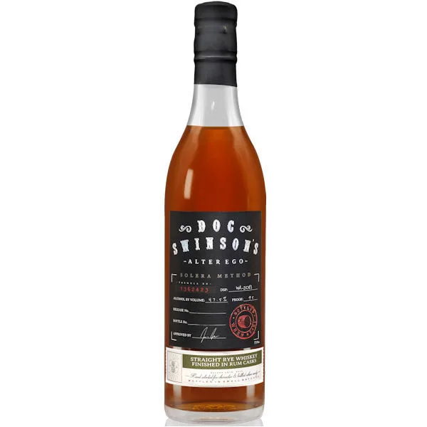 Doc Swinsons Alter Ego Solera Straight Rye Whiskey 750Ml