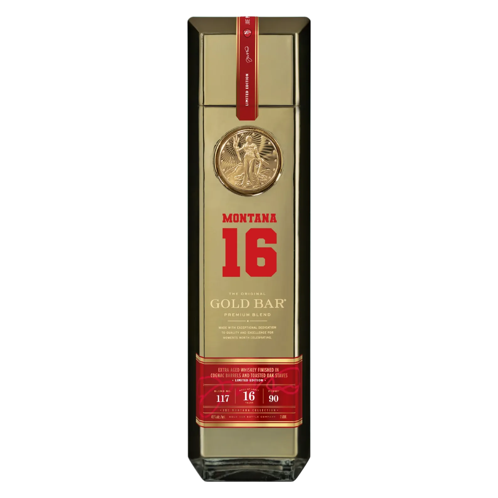Gold Bar Whiskey Joe Montana Collection 16Yr (90 Proof