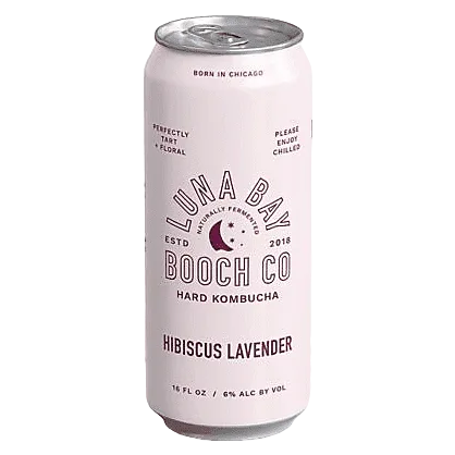 Luna Bay Booch Co. Hibiscus Lavender Kombucha Single 16oz Can