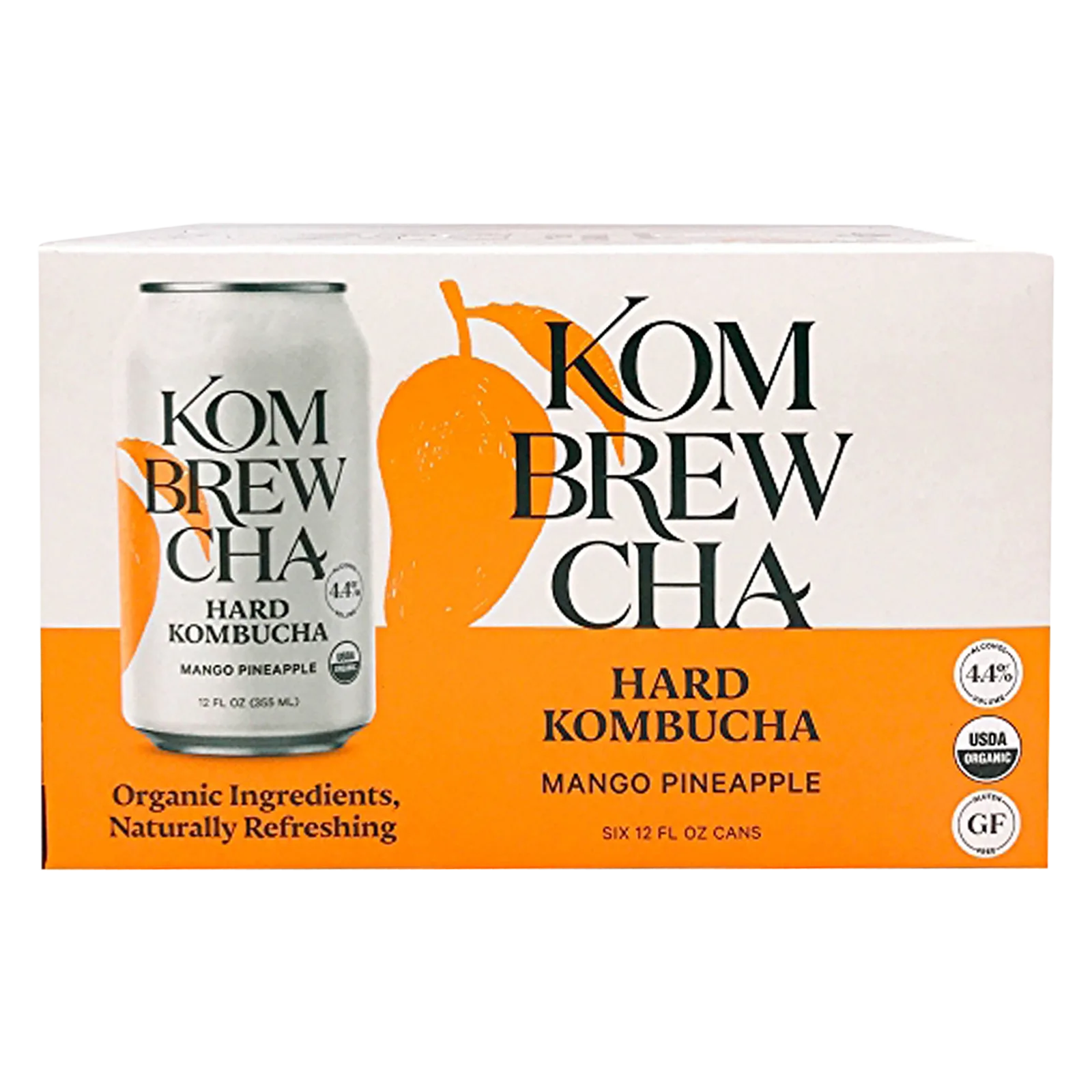 Kombrewcha Mango Pineapple Hard Kombucha 6pk 12oz Can 4.4% ABV