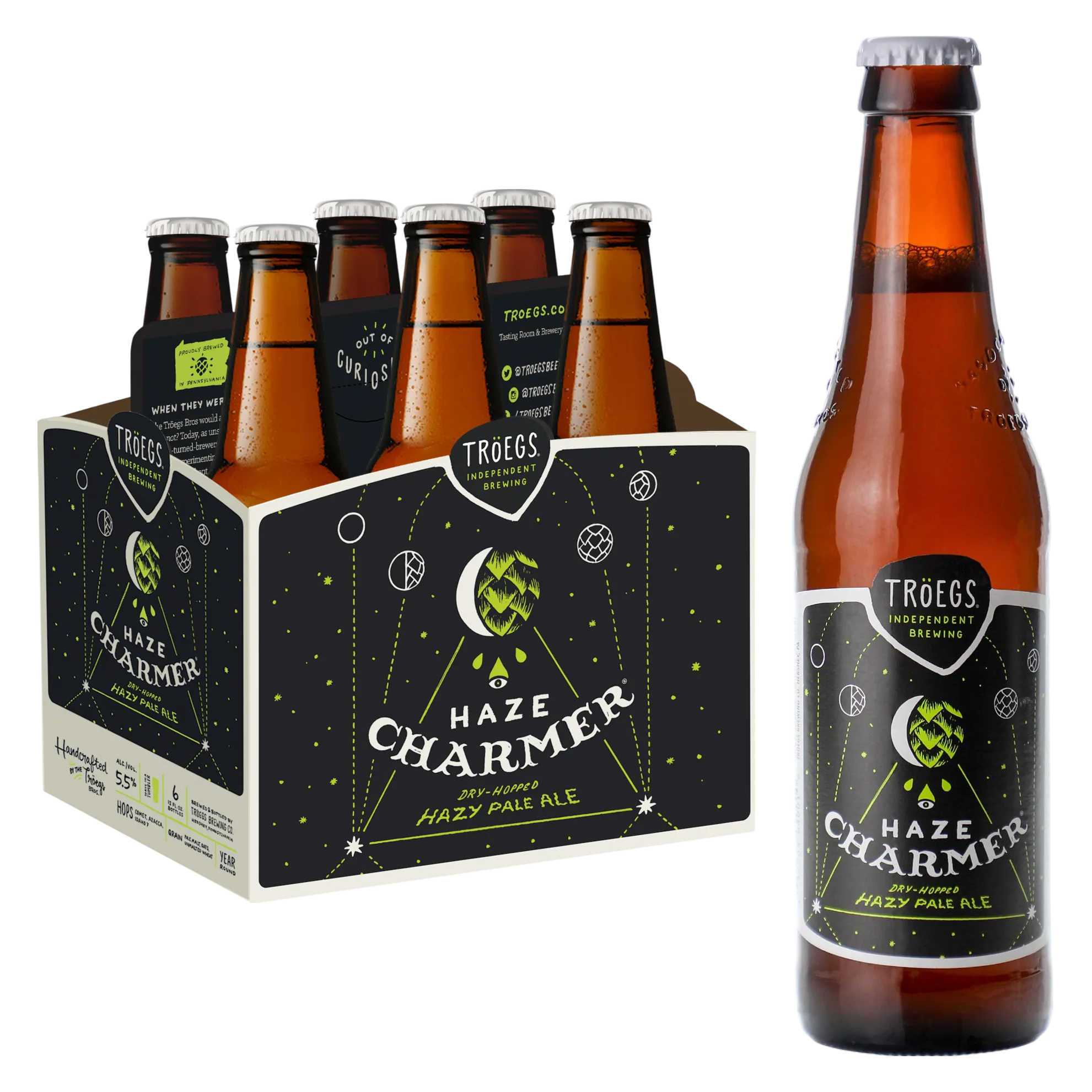 Troegs Haze Charmer Hazy Pale Ale 6pk Btls 5.5% ABV