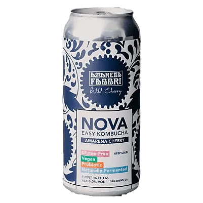 NOVA Easy Kombucha Rotating Series - Amarena Cherry (16 OZ CAN)
