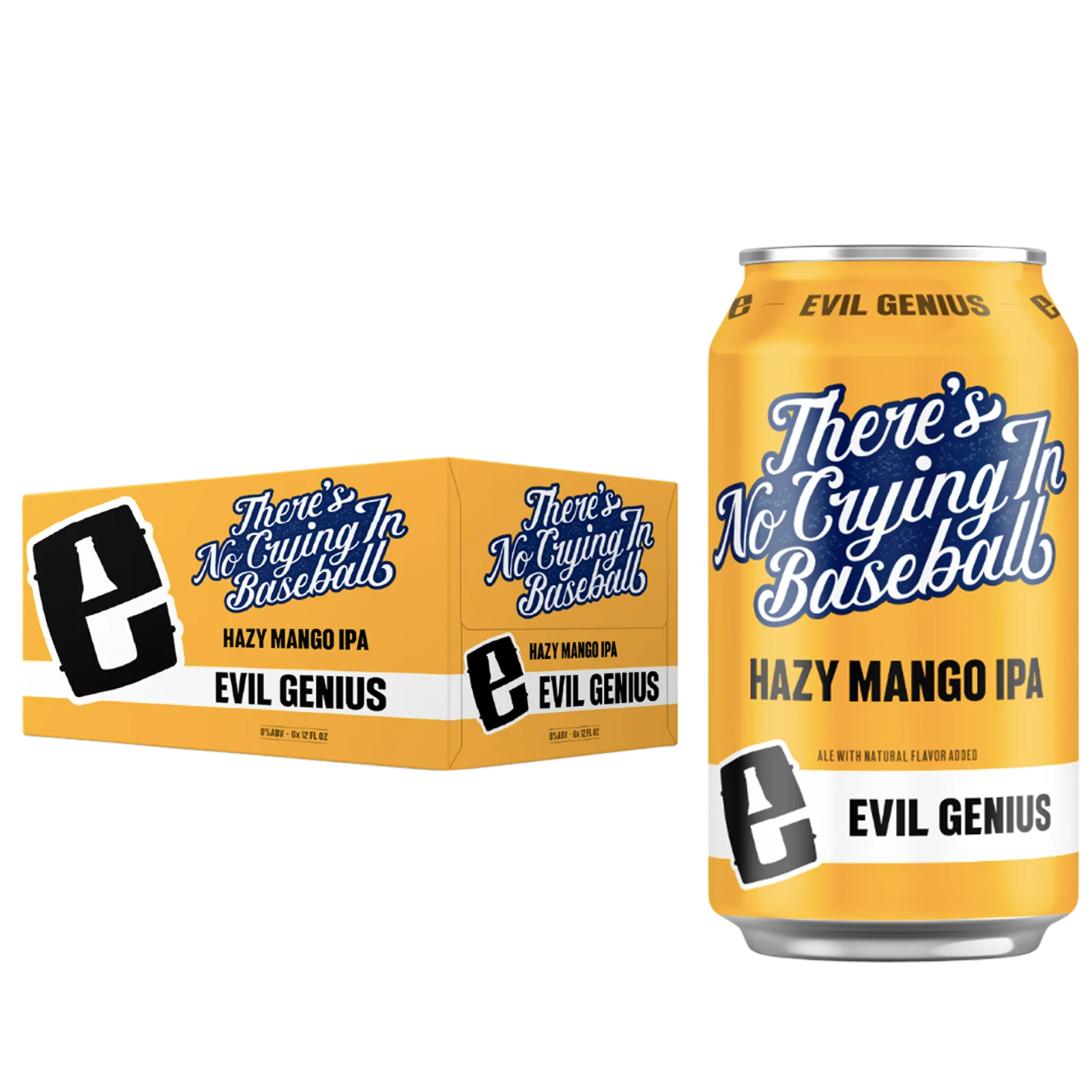 Evil Genius There's No Crying in Baseball Hazy Mango IPA 6pk Can 6% ABV