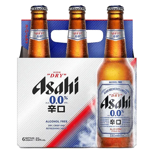 Asahi Siper Dry Non-Alcoholic 6pk 11.15oz Btl 0% ABV