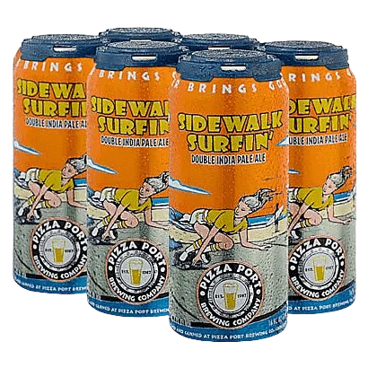 Pizza Port Brewing Sidewalk Surfin' Double IPA 6pk 16oz Can