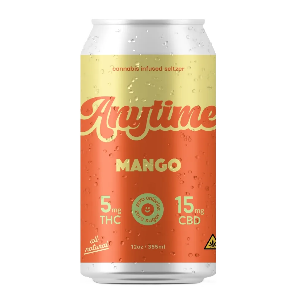 Anytime 5mg THC Mango Seltzer Can