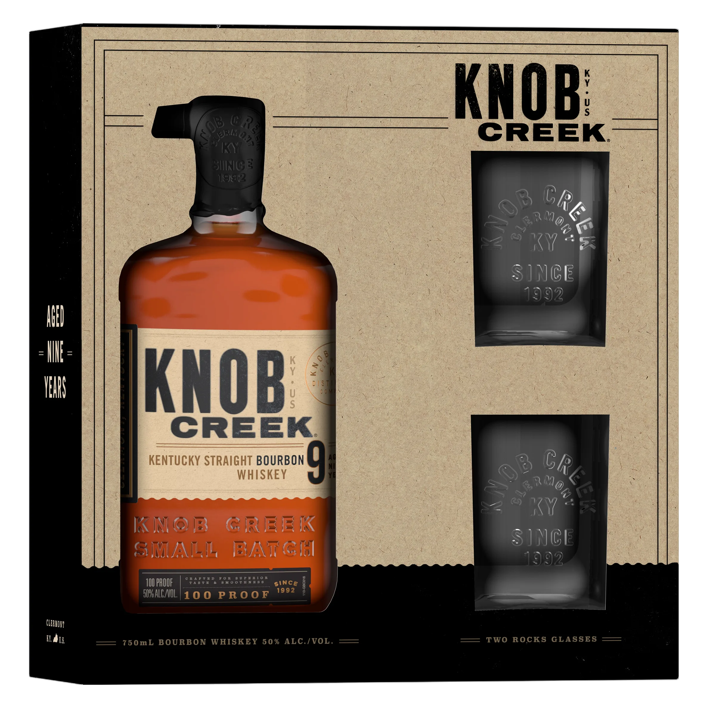 Knob Creek Bourbon Gift Set (100 Proof