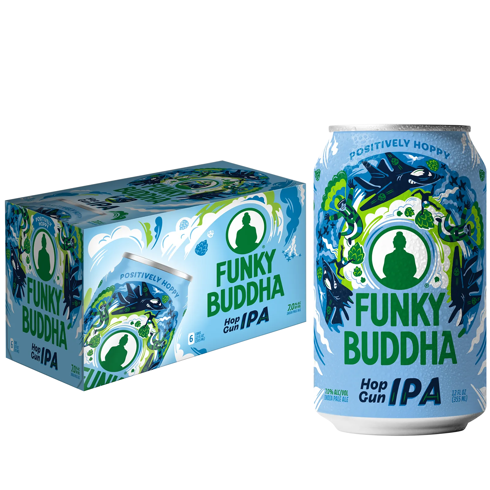 Funky Buddha Hop Gun IPA 6pk Can 7.0% ABV