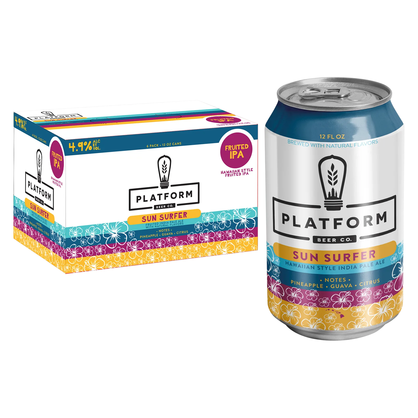 Platform Sun Surfer Fruited IPA 6pk Can 4.9% ABV