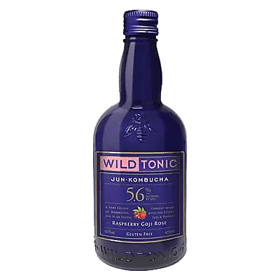 Wild Tonic Raspberry Goji Rose Kombucha Single 16oz Bottle