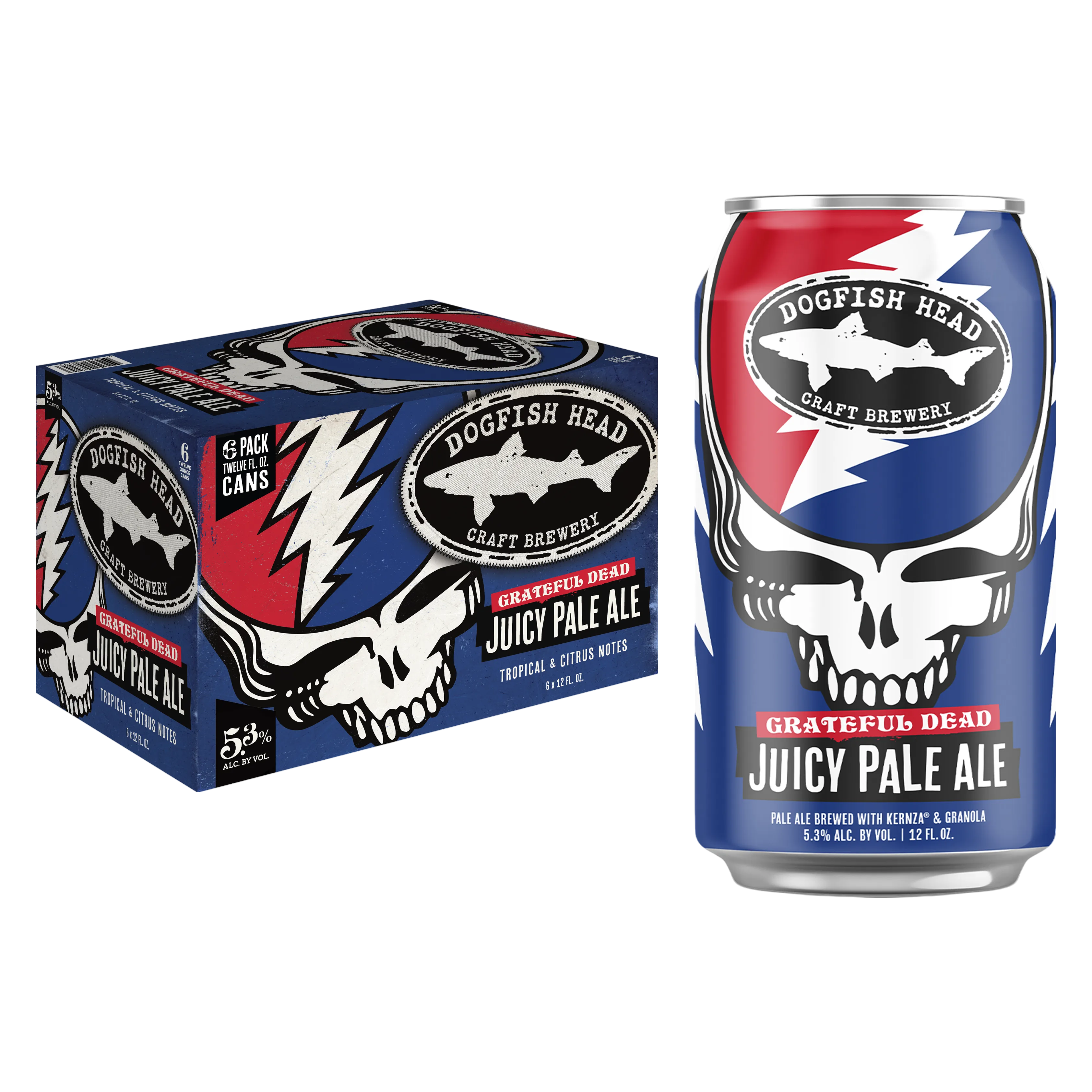 Dogfish Head Grateful Dead Juicy Pale Ale 6pk Can 5.3% ABV