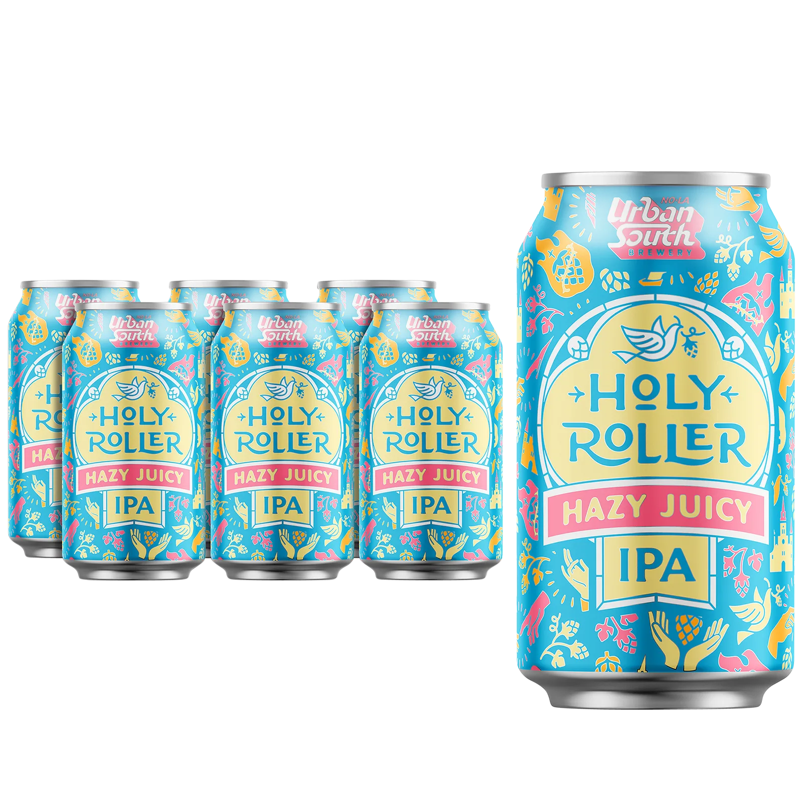 Urban South Holy Roller Hazy Juicy IPA 6pk Can 6.3% ABV
