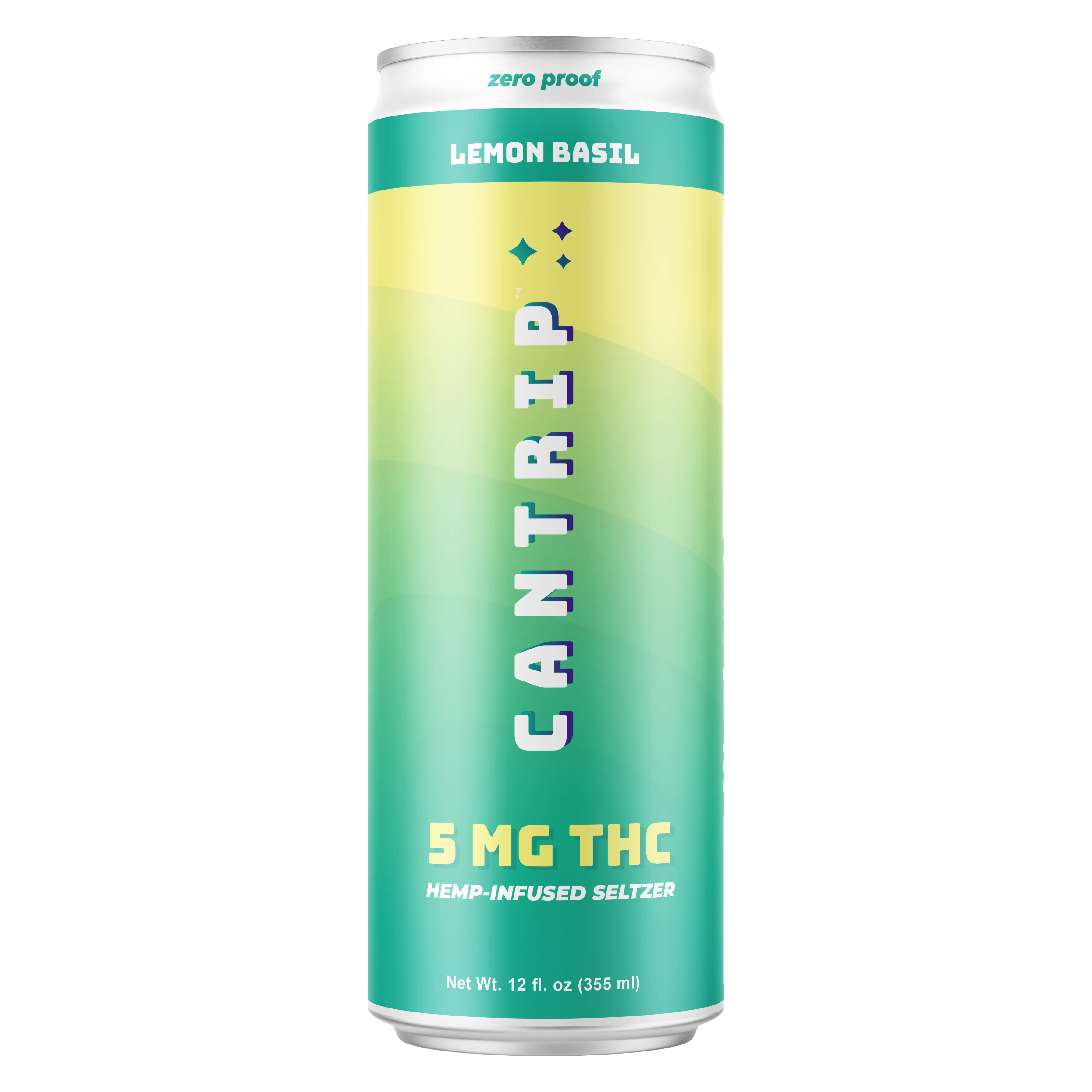 Cantrip 5mg THC Lemon Basil Seltzer 4pk Can