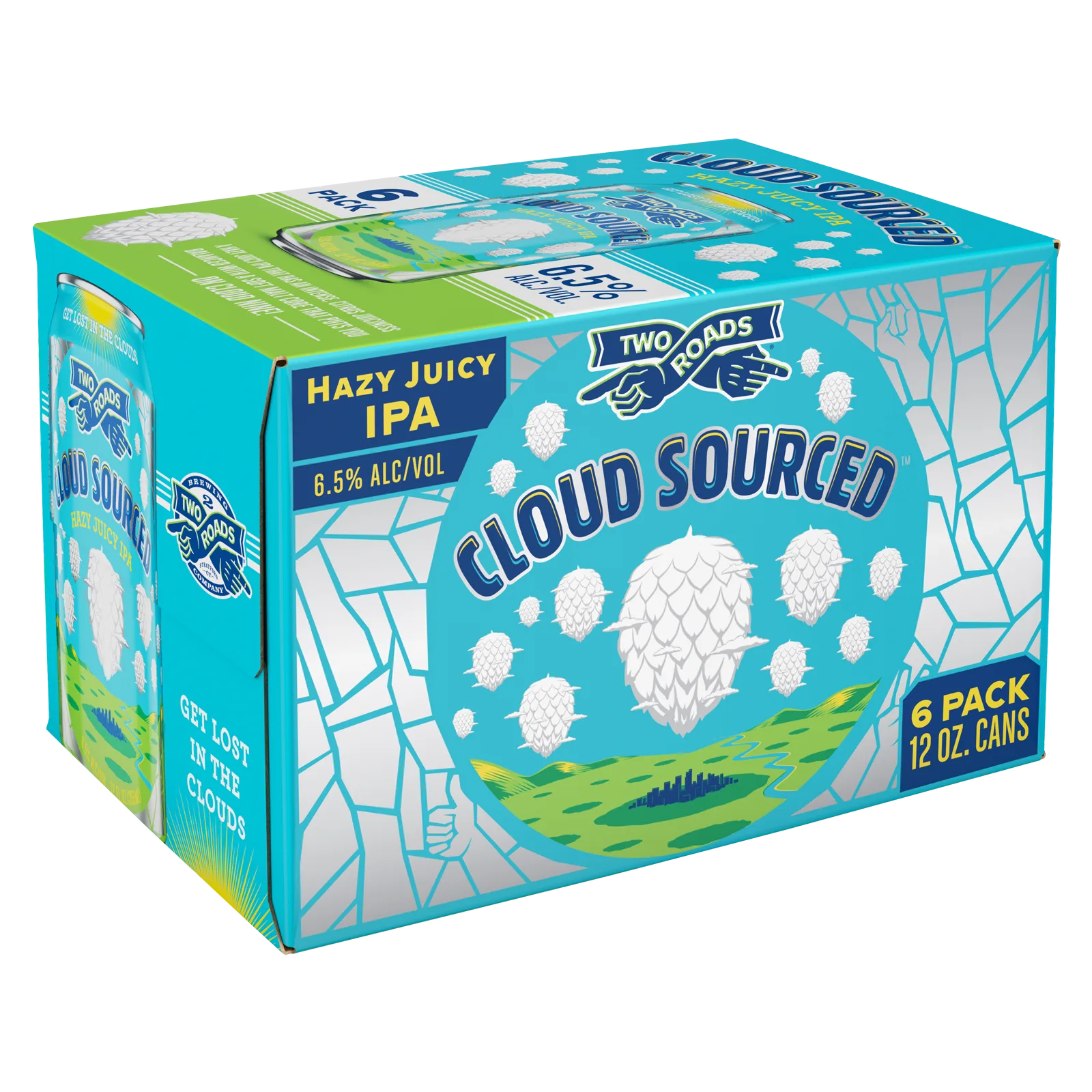 Two Roads Cloud Sourced Hazy IPA 6pk Can 6.5% ABV
