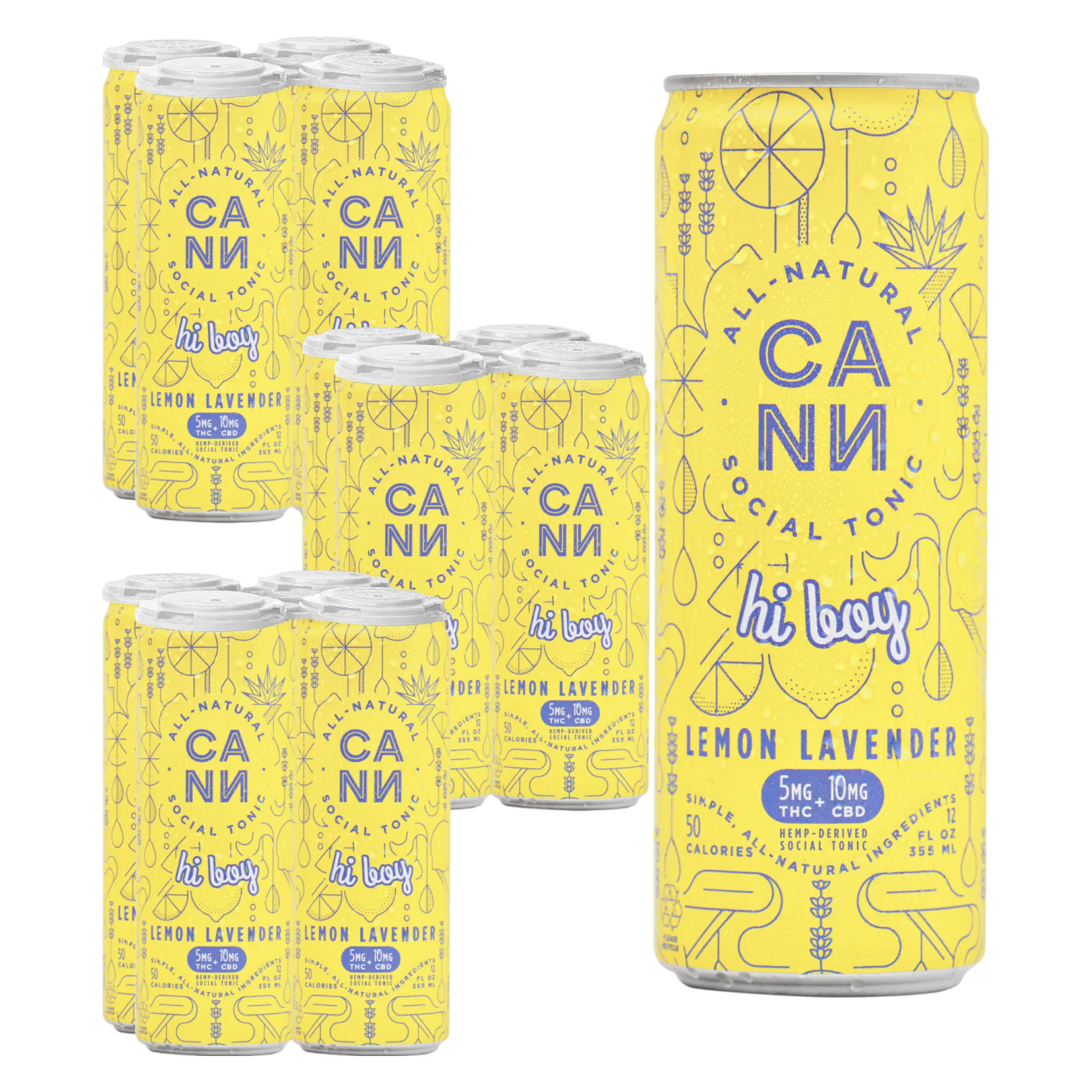 Cann Lemon Lavender 5mg THC 10mg CBD Seltzer 12pk Can
