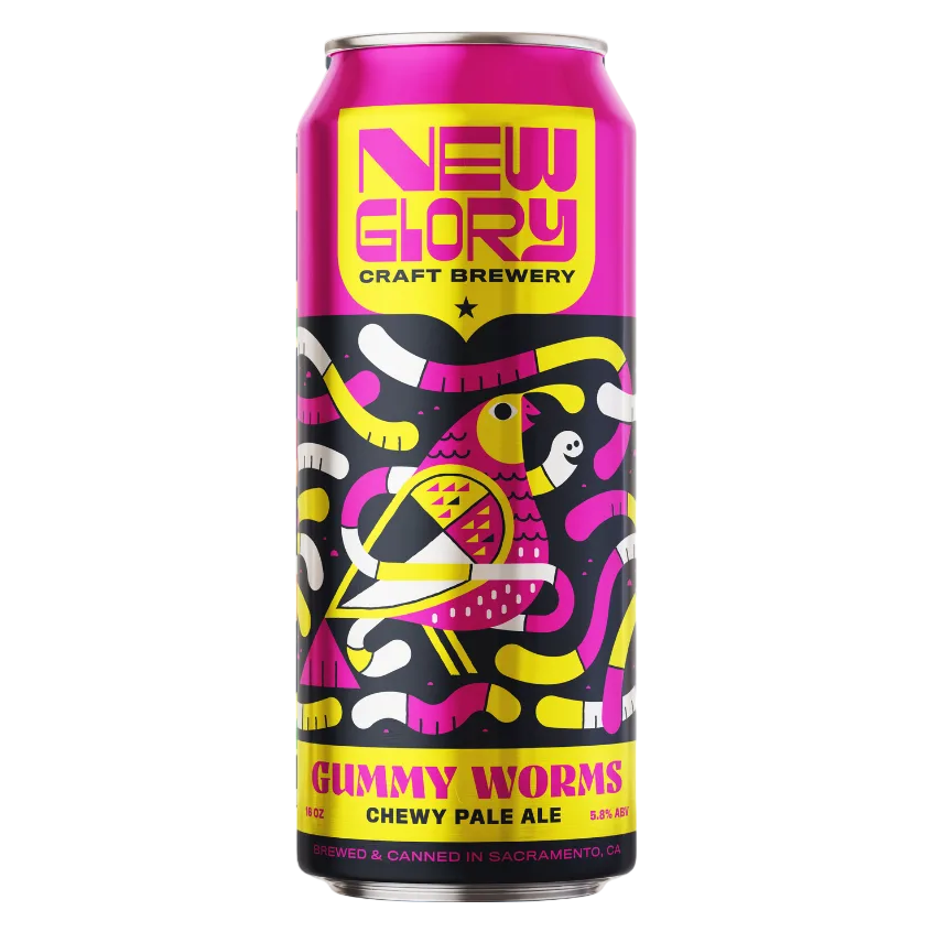 New Glory Craft Brewery Gummy Worms Hazy Pale Ale 4pk 16oz Can