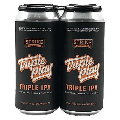 Strike Brewing Triple Play Triple IPA 4pk 16oz Can