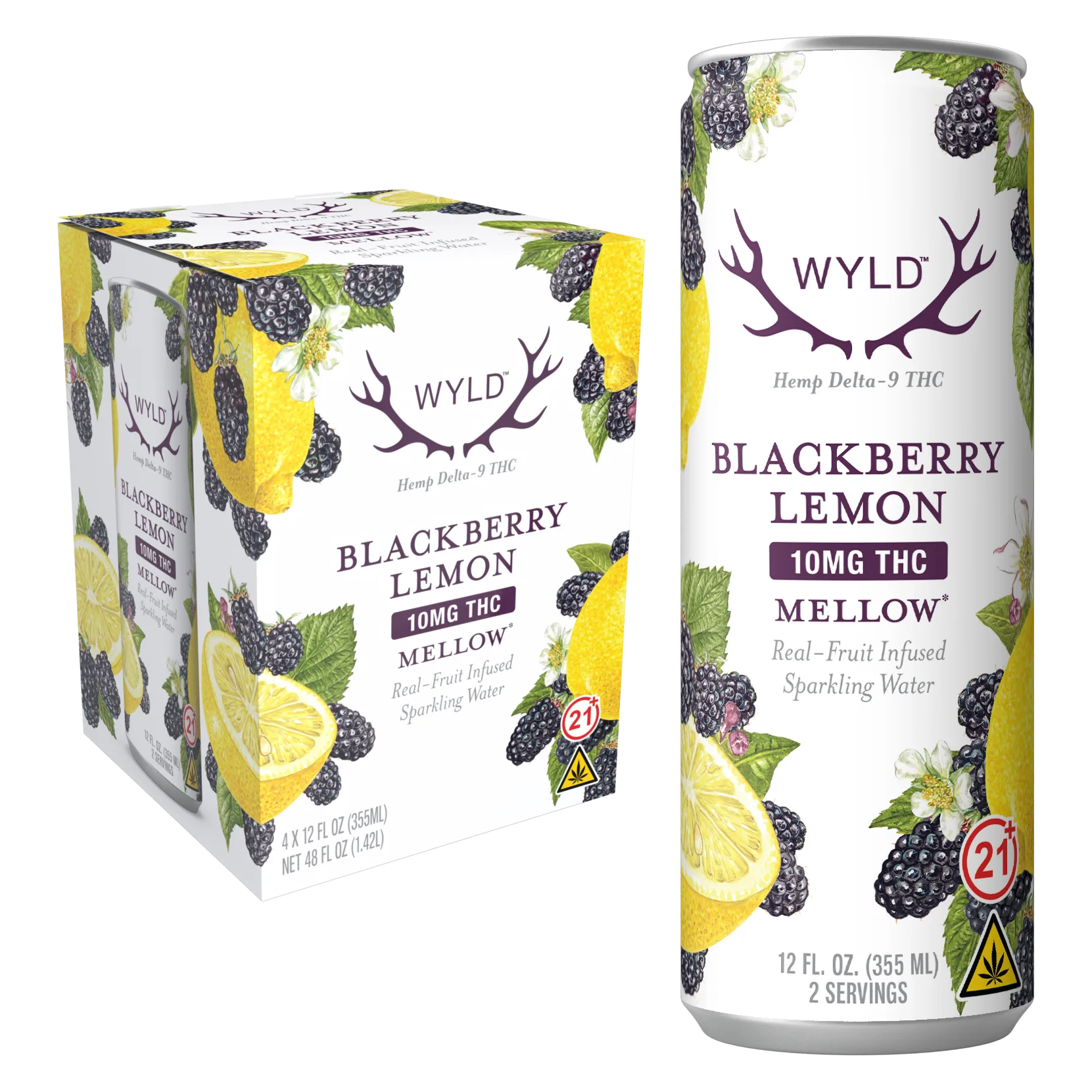 WYLD 10mg THC Blackberry Lemon 4pk Can