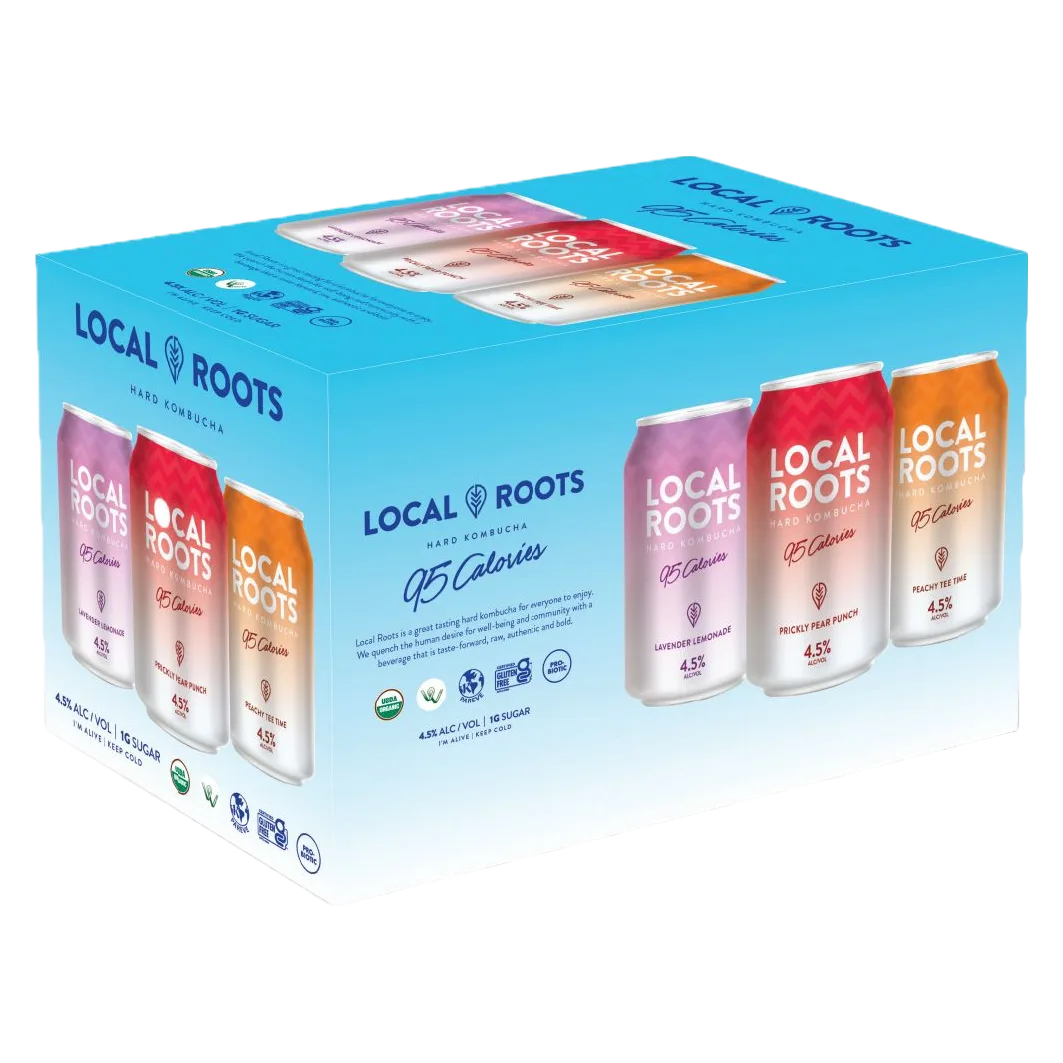 Local Roots Hard Kombucha 95 Calorie Variety Pack 6pk 12oz