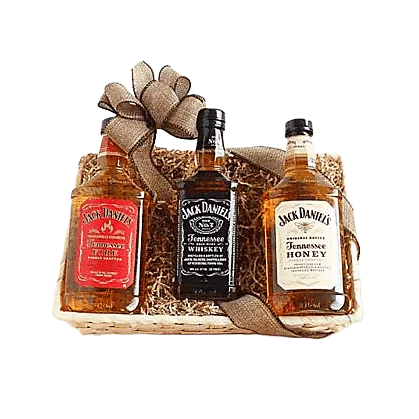 Jack Daniel's Whiskey Sampler 3pk Gift Basket (3PK