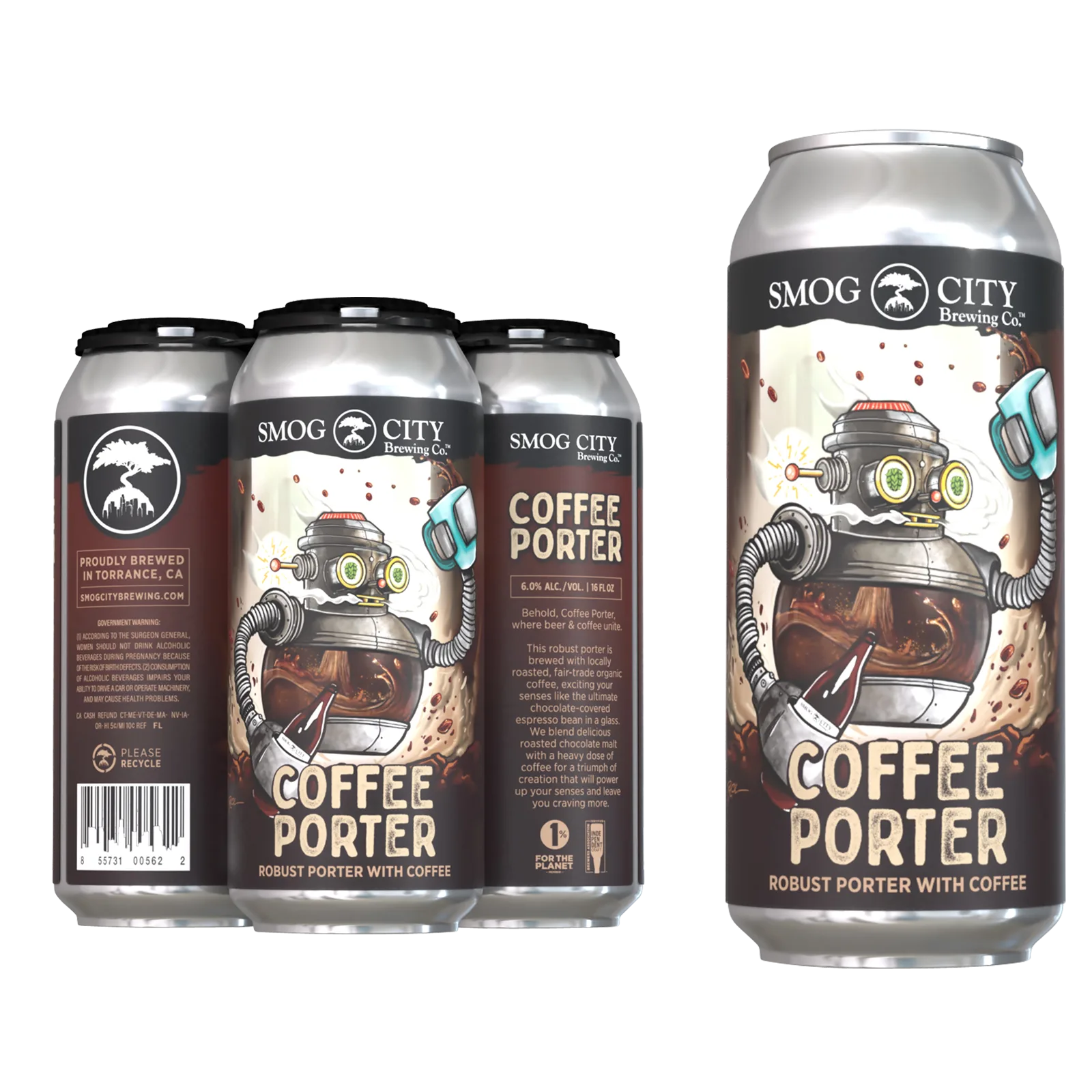 Smog City Coffee Porter 4pk 16oz Can
