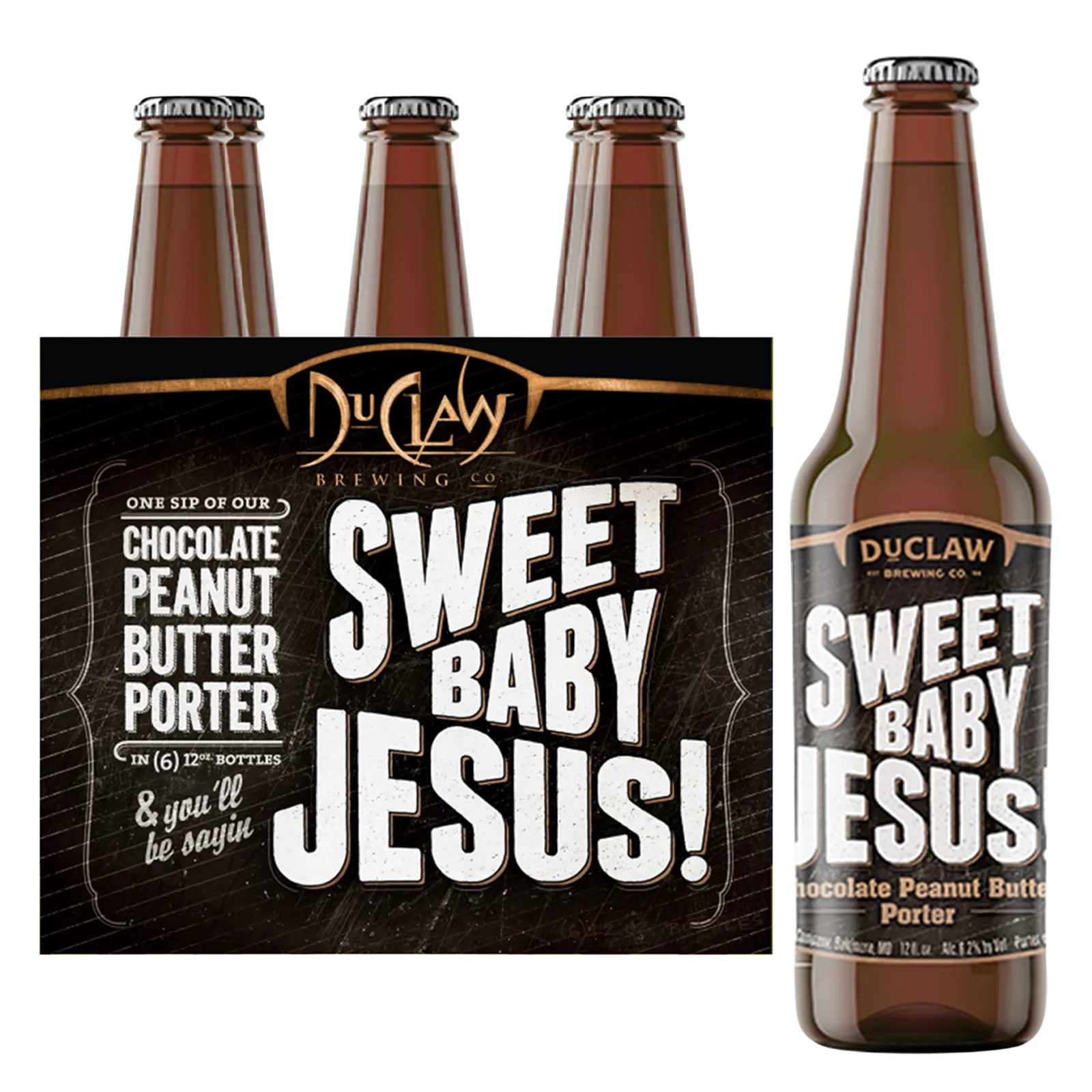 DuClaw Brewing Co. Sweet Baby Jesus! Chocolate Peanut Butter Porter 6pk Btl 6.2% ABV