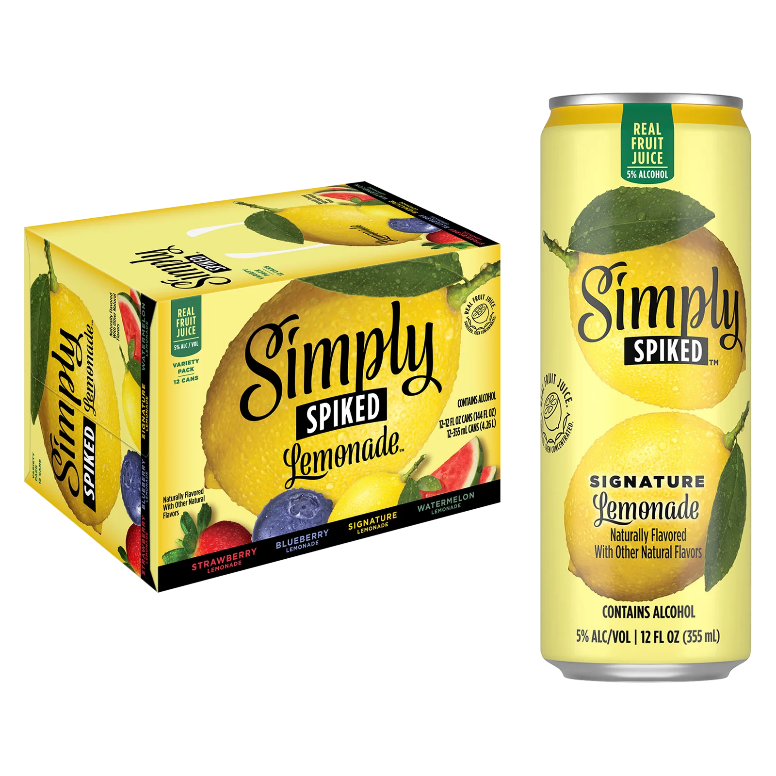 Simply Spiked Lemonade Variety Pack 12pk 12oz Can 5.0% ABV