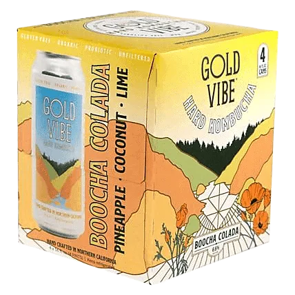 pid: 56605 Gold Vibe Hard Kombucha Boocha Colada (4PKC 16 OZ)