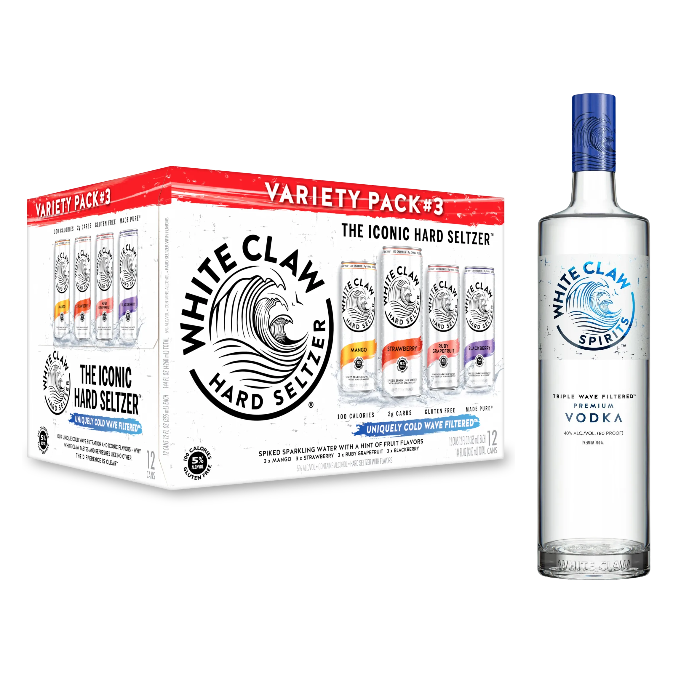 White Claw VP3 12pk + Premium Vodka