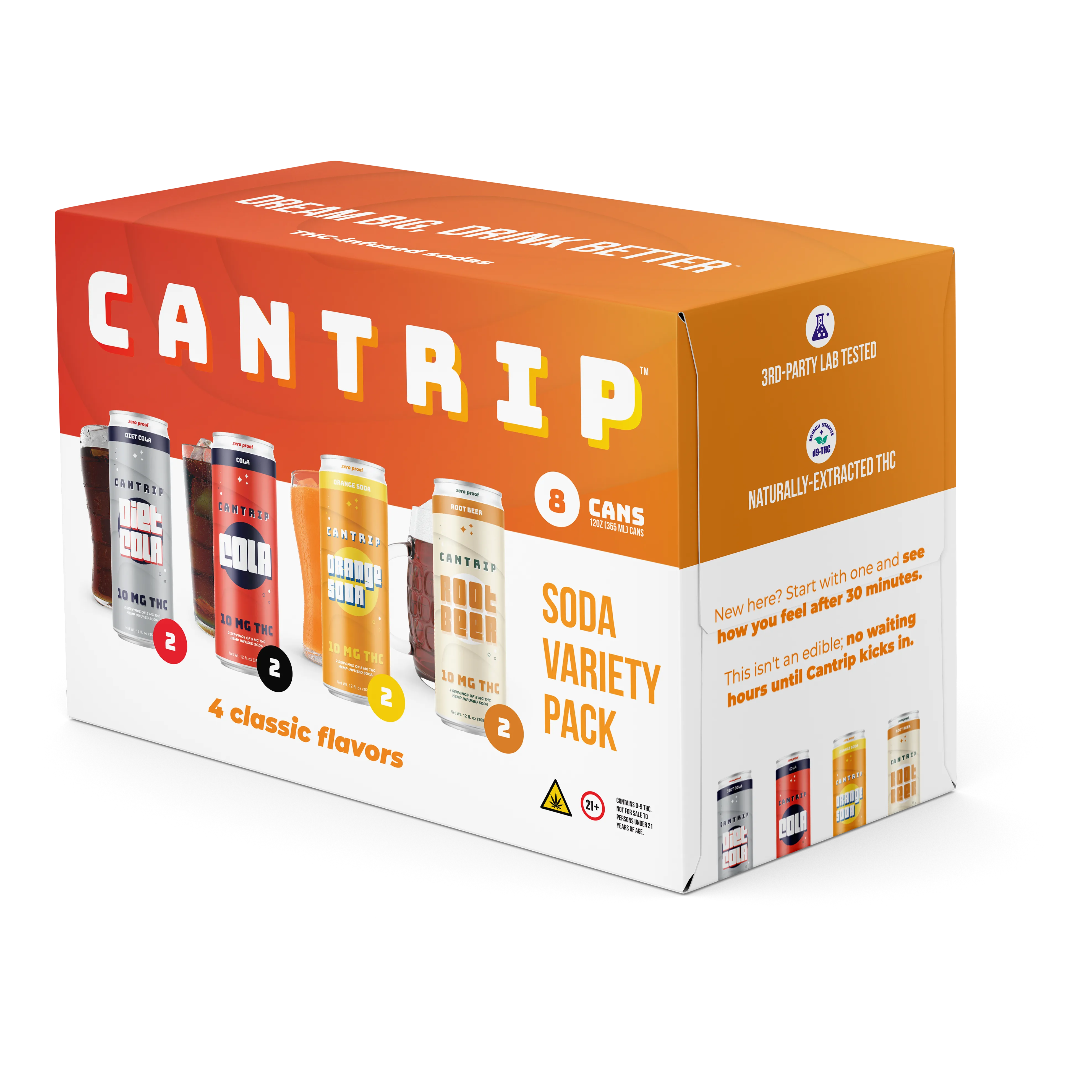 Cantrip 10mg THC Soda Variety Pack 8pk Can